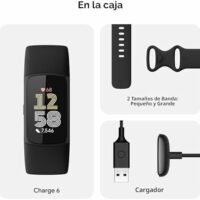 Fitbit Charge 6 - Rastreador de actividad física con aplicaciones de Google, frecuencia cardíaca en equipos de ejercicio, membresía premium de 6 meses incluida, GPS, herramientas de salud y más,  Electrónica - Image 8