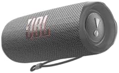 JBL Flip 6- Altavoz Bluetooth portátil, sonido potente, graves profundos, resistente al agua IPX7, 12 hs de reproducción, PartyBoost p/emparejar múltiples altavoces; p/hogar, exteriores, viajes (gris)  Electrónica