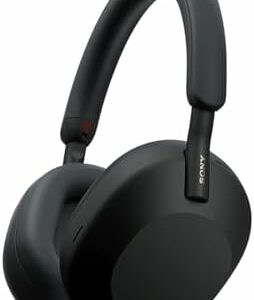 Sony WH-1000XM5 Los mejores auriculares inalámbricos con cancelación de ruido, hechos de cuero sintético de ajuste suave, procesador integrado V1, con 4 micrófonos de formación de haz, batería de  Electrónica
