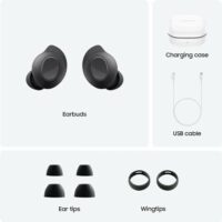SAMSUNG Galaxy Buds FE True Auriculares Bluetooth inalámbricos, comodidad y seguridad en el oído, audio de interruptor automático, control táctil, asistente de voz integrado, grafito [versión de EE.  Electrónica - Image 20