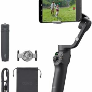 DJI Osmo Mobile 6 - Estabilizador de teléfono inteligente de 3 ejes, barra de extensión, seguimiento de objetos, portátil y plegable, para Android/iPhone, ideal para vlogging y videos, gris pizarra  Celulares y Accesorios