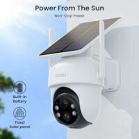 AOSU Cámaras de seguridad inalámbricas para exteriores, kit de 2 cámaras, sin suscripción, alimentado por energía solar, sistema de cámaras de seguridad para el hogar con giro e inclinación de 360°,  Electrónica - Image 4