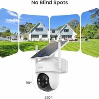 AOSU Cámaras de seguridad inalámbricas para exteriores, kit de 2 cámaras, sin suscripción, alimentado por energía solar, sistema de cámaras de seguridad para el hogar con giro e inclinación de 360°,  Electrónica - Image 5