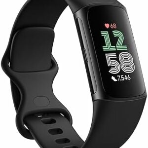 Fitbit Charge 6 - Rastreador de actividad física con aplicaciones de Google, frecuencia cardíaca en equipos de ejercicio, membresía premium de 6 meses incluida, GPS, herramientas de salud y más,  Electrónica