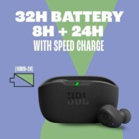 JBL Vibe Buds - Auriculares inalámbricos verdaderos, ambiente inteligente, voz Aware, hasta 32 horas totales de duración de la batería con carga rápida, resistente al agua y al polvo, sonido JBL Deep - Image 6