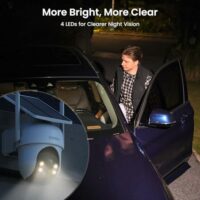 AOSU Cámaras de seguridad inalámbricas para exteriores, kit de 2 cámaras, sin suscripción, alimentado por energía solar, sistema de cámaras de seguridad para el hogar con giro e inclinación de 360°,  Electrónica - Image 7