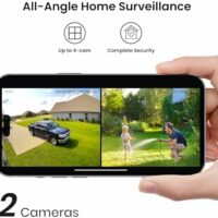 AOSU Cámaras de seguridad inalámbricas para exteriores, kit de 2 cámaras, sin suscripción, alimentado por energía solar, sistema de cámaras de seguridad para el hogar con giro e inclinación de 360°,  Electrónica - Image 9