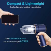 KMM Aspiradora de mano para automóvil, aspiradora de 9000 Pa y plumero de aire, aspiradora de mano de alta potencia de 120 W en seco y húmedo con luz LED y múltiples boquillas para automóvil, hogar,  Automotriz - Image 12