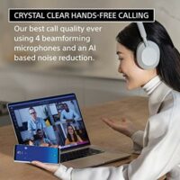 Sony WH-1000XM5 Los mejores auriculares inalámbricos con cancelación de ruido, hechos de cuero sintético de ajuste suave, procesador integrado V1, con 4 micrófonos de formación de haz, batería de  Electrónica - Image 6