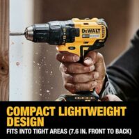 DEWALT Taladro inalámbrico de 20 V Max, 1/2 pulgada, 2 velocidades, XR 2.0 Ah batería y cargador incluido (DCD777D1)  Herramientas y Mejoras del Hogar - Image 4