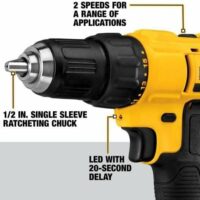 DEWALT Kit de combo de perforación inalámbrico de 20V MAX, 2-Herramienta (DCK240C2)  Herramientas y Mejoras del Hogar - Image 14