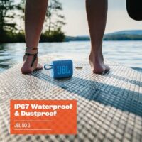 JBL Go 3 Eco - Mini altavoz Bluetooth portátil, audio grande y graves fuertes, IP67 impermeable y resistente al polvo, 5 horas de tiempo de reproducción, fabricado en parte con materiales reciclados  Electrónica - Image 13